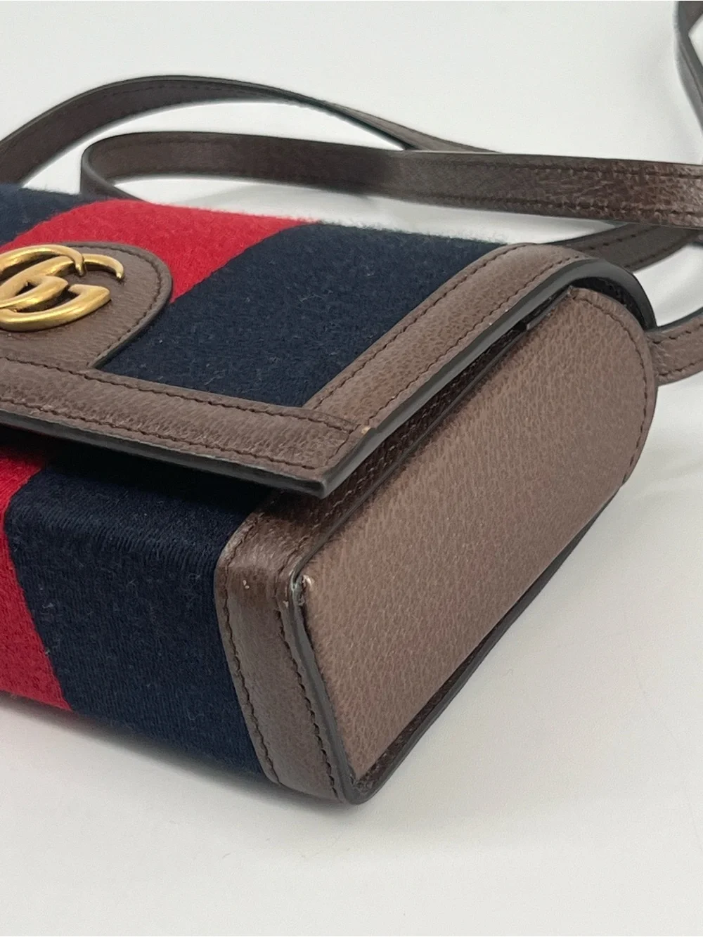 Gucci Web Mini Bag Red/Blue Canvas Crossbody Bag - Picture 7 of 10